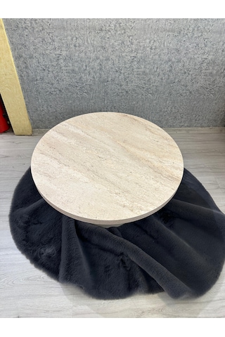 Traverten Görünümlü Mdf Orta Sehpa