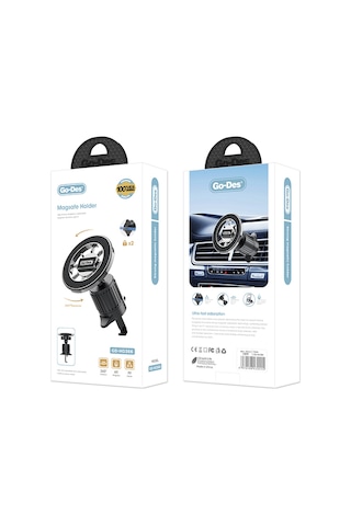 Go Des Gd-hd366 M-safe Magnetik 360 Derece Dönebilen Havalandırma Tasarımlı Telefon Tutucu Siyah