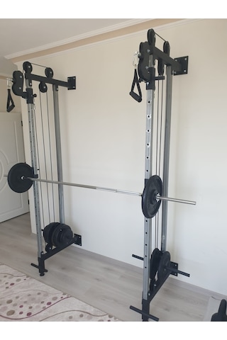 Lat Makine Pro -2 Çift Squat Bench Eklentili