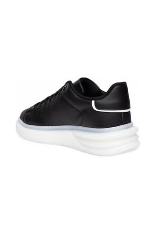 Best Of 628-25 Deri Anatomik Erkek Sneaker Siyah Beyaz Siyah