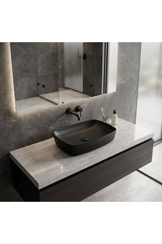 Serel Tezgah Üstü Siyah 44x60 Cm Lavabo - 1633dxl050h Diğer