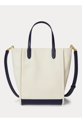 Lauren Ralph Lauren Krem - Lacivert Kadın El Çantası 431982235002 Krem - Siyah