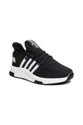 Celira Axs Siyah Beyaz Triko Erkek Sneaker Spor Ayakkabı Siyah