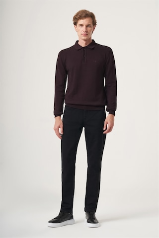 İmza Mor Polo Yaka Uzun Kol Örme Comfort Fit Pamuklu Kazak 1012265150 Açık Mor