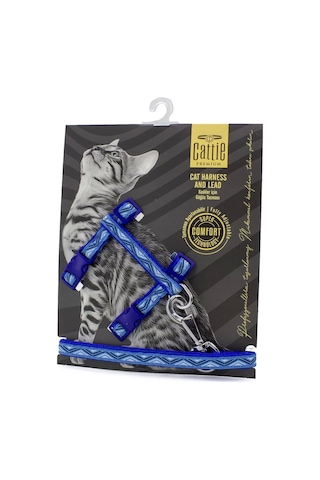 Cattie Premium Desenli Dokumadan El Yapımı Kedi Göğüs Takımı 40