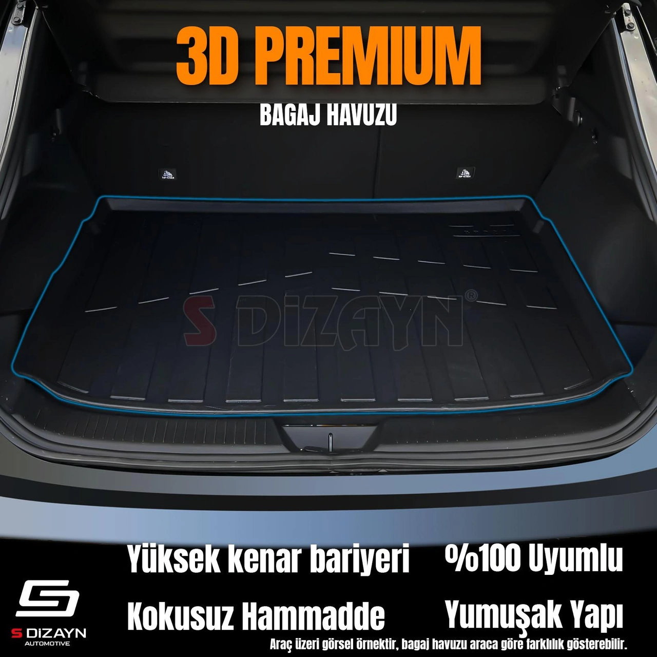 S-dizayn Nissan Juke 3d Pro Bagaj Havuzu Alt Bagaj 2020 Üzeri A+ Kalite