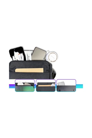 Lenyes Lb711 Dazzling Crossbody Serisi Çok Amaçlı Su Geçirmez Çapraz Vücut Çantası Siyah Siyah