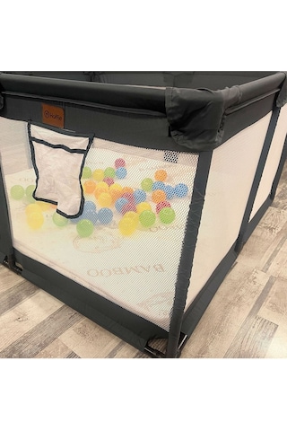 Bambu Konforlu 120x120 Oyun Alanına Uygun Sünger Oyun Parkı Oyun Alanı Bebek Yatağı Beyaz