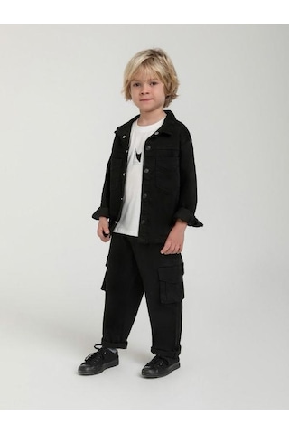 Erkek Bebek Yumuşak Dokulu Esnek Kumaş Ceket-15603 Siyah