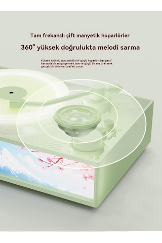 Premium Aromaterapi Vinil Bluetooth Hoparlör-sarı