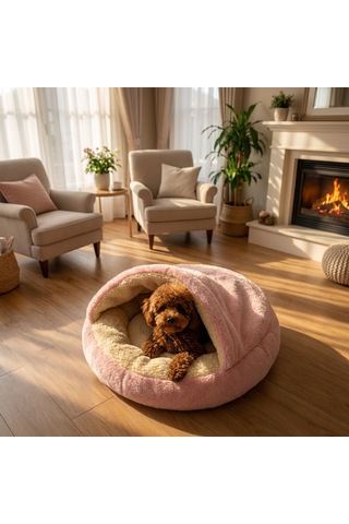 Kanguru Model Yuvarlak Kedi/köpek Yatağı