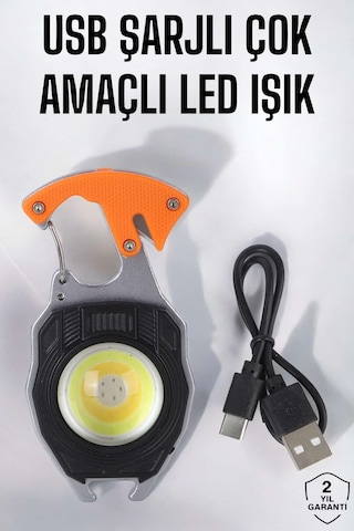 El - 349 - Feneri Acil Işık Seti Tornavida Düdük Kapak Açma - Csmo-tex - Kamp Lambası Çok Renkli