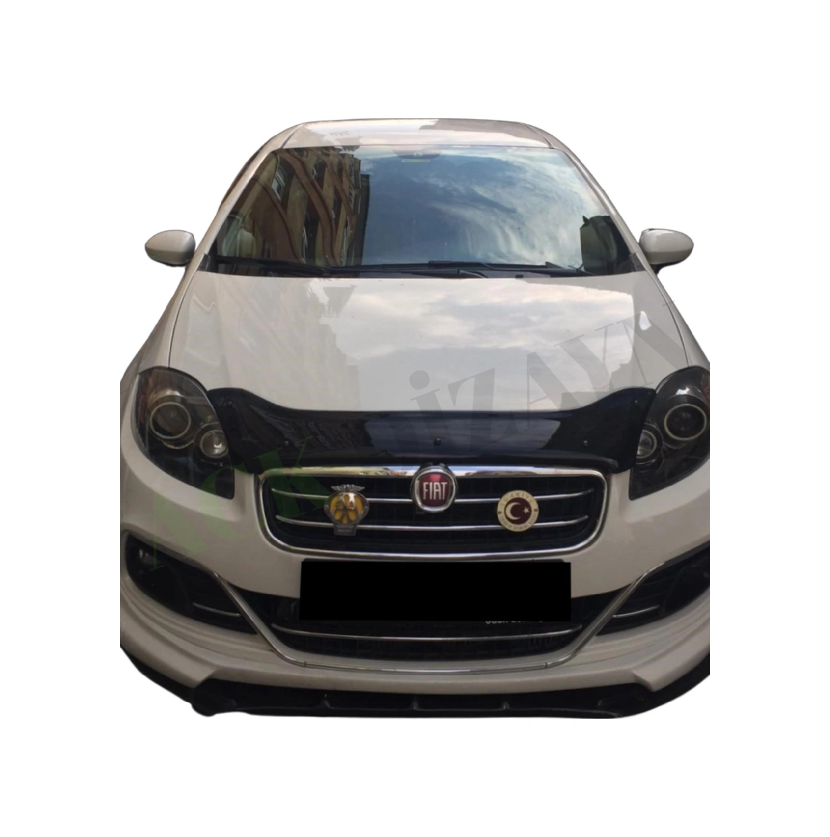 Fiat Linea 2007+ Araca Özel Kaput Rüzgarlığı A+ Pianoblack 4mm
