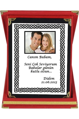 Babalar Gününe Özel Fotoğraflı Plaket