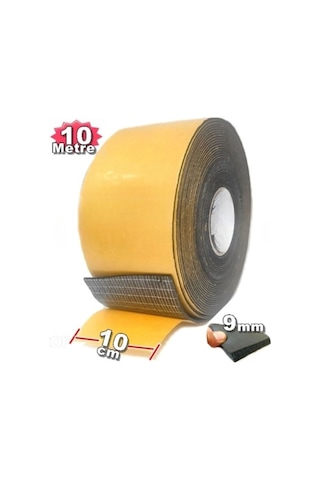 Araç Oto Ses Isı Yalıtım 10cm X 10mt 9mm Yapışkanlı Kauçuk Izolasyon Malzemesi Yalıtım Bandı