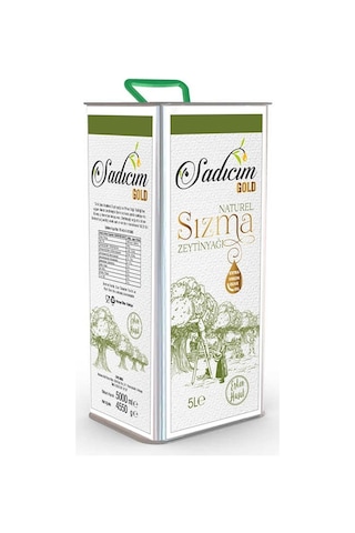 Sadıcım Erken Hasat Naturel Sızma Zeytinyağı Teneke 5 L