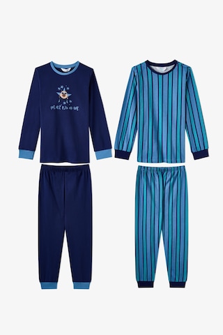 Penti Erkek Çocuk Mavi Rockstar Capy Pamuklu Uzun Kollu 2li Pijama Takımı