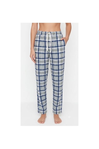 Yasar Underwear Kadın Pijama Altı %100 Pamuklu Ekose Desenli Cepli Ve Bağcıklı Çok Renkli Çok Renkli