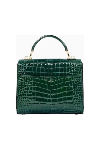 Aspinal Of London Midi Mayfair Yeşil Croc Deri Top Sap Çanta, Zamansız Şıklık Omuz Çantası
