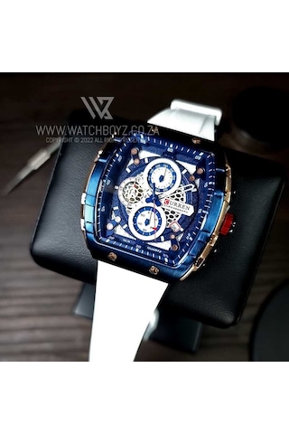 Curren 8442 Beyaz Erkek Kol Saati