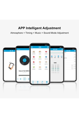 Akıllı Plafonyer Tavan Lambası Bağlantısı Dahili Müzik Çalar Kubbe Çok Renkli