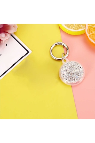 Noktaks - Airtag Uyumlu Silikon Anahtarlık - 03 - Gümüş