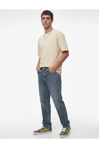 Koton Pamuklu Regular Fit Cepli Tapered Jean Pantolon - Joe Jean Orta İndigo 6sam40221nd