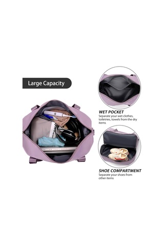 Geeksen Mavi Oxford Kumaş İki Kollü Seyahat Çantası, Su Geçirmez, Büyük Kapasite, Spor Ve Seyahat İçin, Unisex Tasarım Mavi