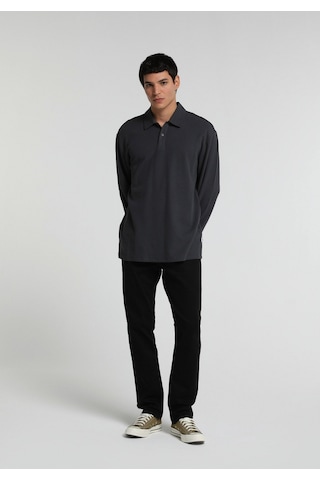 Colin's Colins Relaxed Fit Polo Yaka Düz Erkek Antrasit Uzun Kol Tişört Cl1080572 Q1.v2 Ant