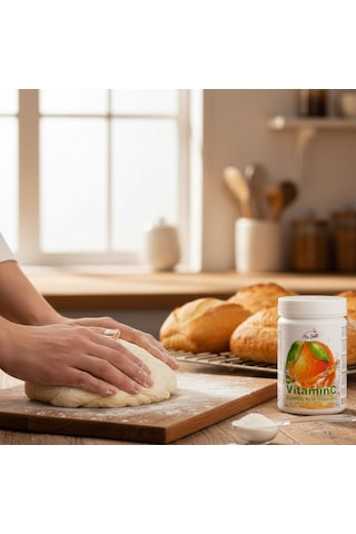 Vitamin C Askorbik Asit 75 G Hamur Geliştirici, Renk Koruyucu Ve Taze Tutucu Toz