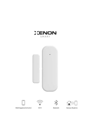 Xenon Smart Akıllı Kapı Ve Pencere Sensörü Kablosuz Mobil Uygulama Denetimli Wi-fi Ev Güvenlik Sistemi Google Home/alexa Uyumlu Pencere Kontağı X7502