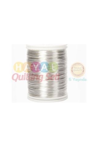Quilling Filografi Teli Parlak Gümüş Renk 100 gr, 150 mt HFT-1025