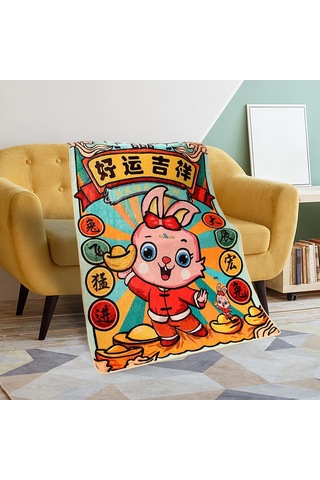 Homyl 31 "x 43" Yumuşak Atma Battaniye Flanel Oturma Stil-b Stil B Çok Renkli