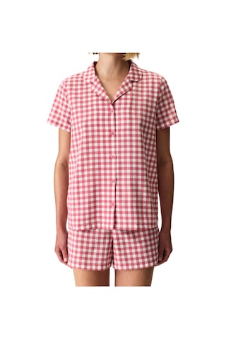 Penti Gül Kurusu Pink Gingham Gömlek Şortlu Pijama Takımı Gul Kurusu
