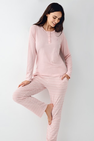 Pierre Cardin 9080 Modal Uzun Kol Kadın Pijama Takımı V1 Açık Pembe