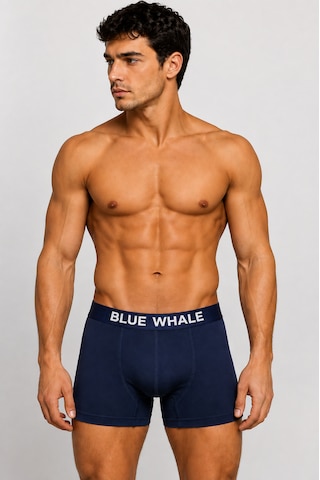 Blue Whale Organik Pamuklu Likralı Ultra Rahat Erkek Boxer Lacivert