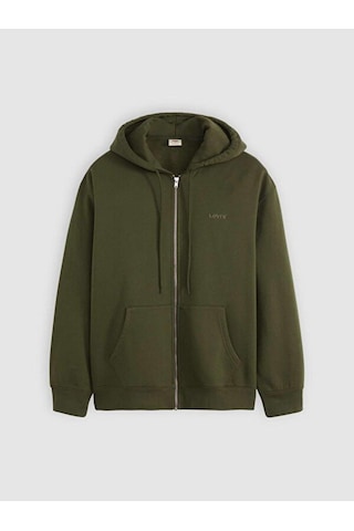 Levi's Seasonal Zip Up Hoodie-12693 Yeşil