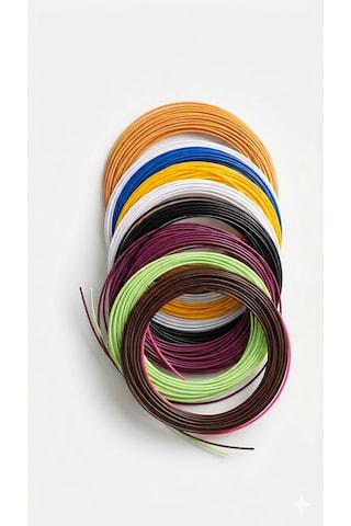 Vakumlu Pla Filament 10 Renk 5 Metre Toplam 50m.