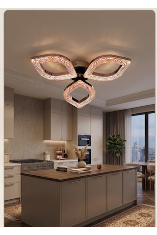 Lzy Avize Store Kristal Damla 3 Lü Gold Avize Şık Salon, Mutfak, Çocuk Odası, Antre Aydınlatma