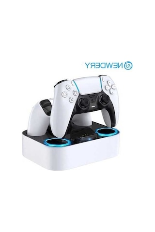 Novahub Yenidery Dual Hızlı Şarj Cihazı Ps5 Kontrolör Standı Sony Playstation 5 Dualsense Beyaz Amerika Birleşik Devletleri Beyaz