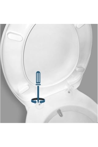 Rona Siyah Tisa Thermoplast Standart Klozet Kapağı (Üstten Monte)