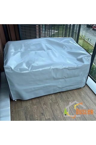 Bahçe İkili Ya Da Üçlü Koltuk Ölçülerine Uygun Koltuk Mobilya Koruma Kılıfı Su Geçirmez Gri Polyester Branda Çok Renkli