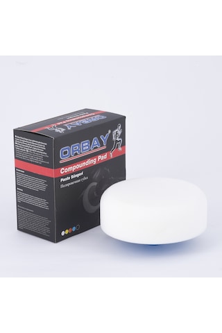 Orbay Aplikatörlü Polisaj Pasta Cila Süngeri Beyaz 150mm Ortasert