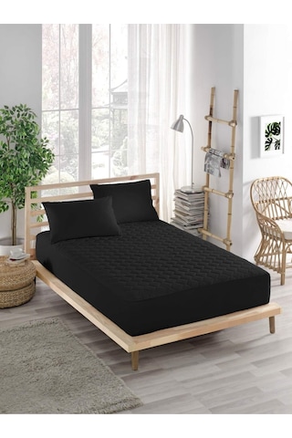 Ely Parker Alez Sıvı Geçirmez Mikro Kapitoneli Fitted Çift Kişilik Tek Kişilik Bebek Alezi Su ELYMKRKAPFIT00 Siyah