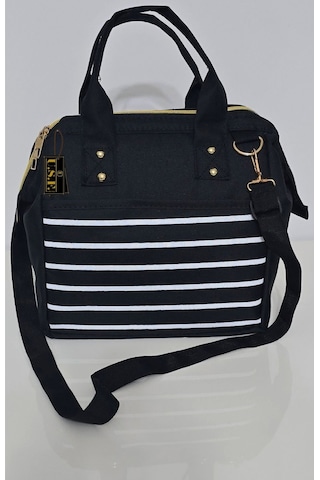 Sıcak, Soğuk Isı Yalıtımlı Termal Termoslu Yemek, Mama, Beslenme, Gıda İçin Askılı Taşıma Çantası Beyaz - Siyah