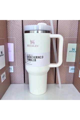 Stanley Quencher Termos Pipetli Bardak 1,18 Lt Beyaz Beyaz