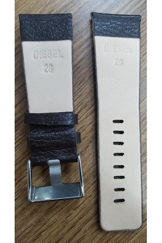 Diesel Kahve Rengi Hakiki Deri Saat Kayışı Kordonu 28 Mm
