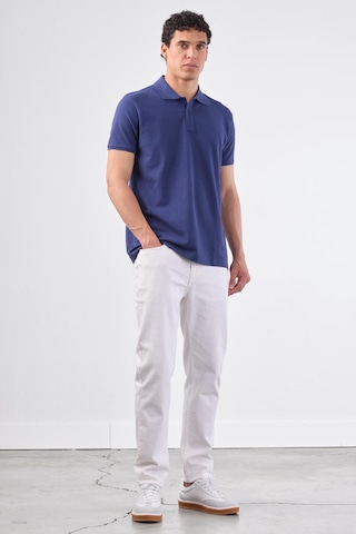 Dufy Lacivert Düz Erkek T-shirt - Slim Fit Lacivert