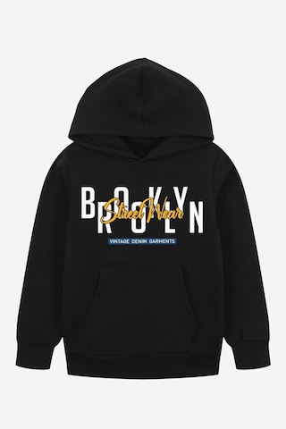 Panios Kids 2'li Brooklyn-tigers Baskılı Erkek Çocuk Kanguru Cepli Kapüşonlu Beyaz-siyah Sweatshirt Beyaz - Siyah