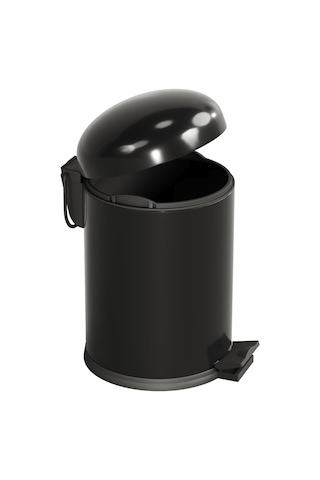Aqua Bagno Smile Çöp Kovası -pedallı 5 Lt. , Mat Siyah